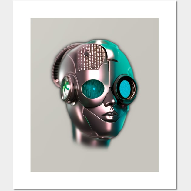 Female Superior Cyborg No. 194 Wall Art by PNPTees